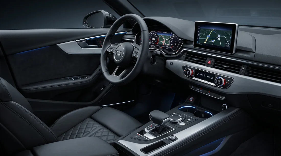 Habitacle technologique Audi A4 Intérieur haut de gamme de l'Audi A4 B9
