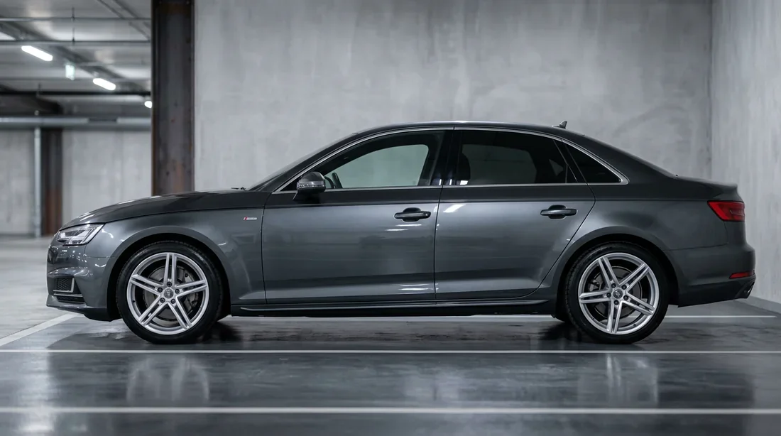 Lignes de design Audi A4 Vue latérale Audi A4 B9 design aérodynamique