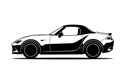 Silhouette de profil Mazda MX-5 ND