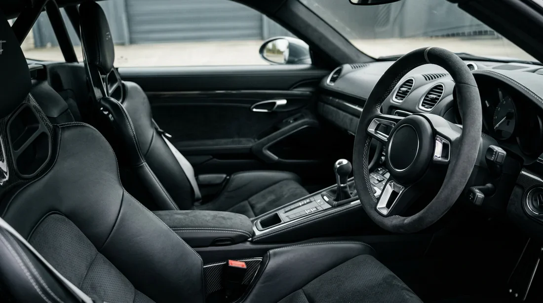 Habitacle orienté course de la Porsche 718 Cayman GT4