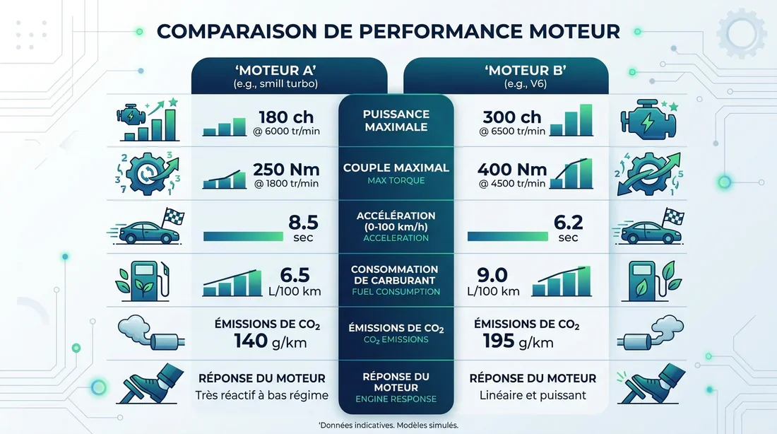 Infographie comparative des performances moteur Porsche 718 Cayman GT4