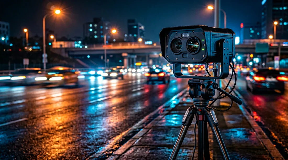 Caméra de surveillance routière pour lecture de plaques