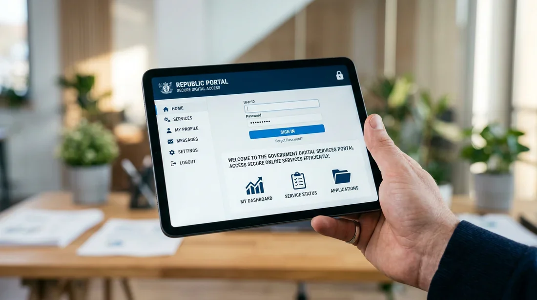 Interface numérique pour démarches administratives Accès au portail numérique pour les démarches administratives