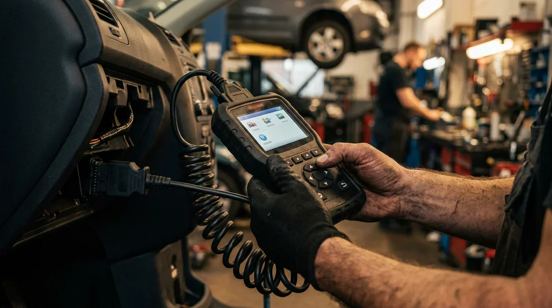 Diagnostic électronique d'une voiture avec une valise OBD2