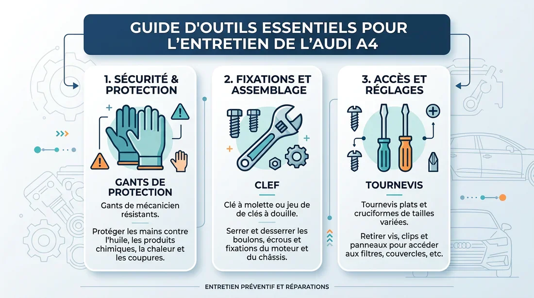 Outils nécessaires pour le changement de sonde de température