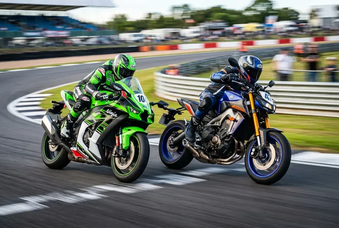 Comparatif moto 125 sportive et naked en action